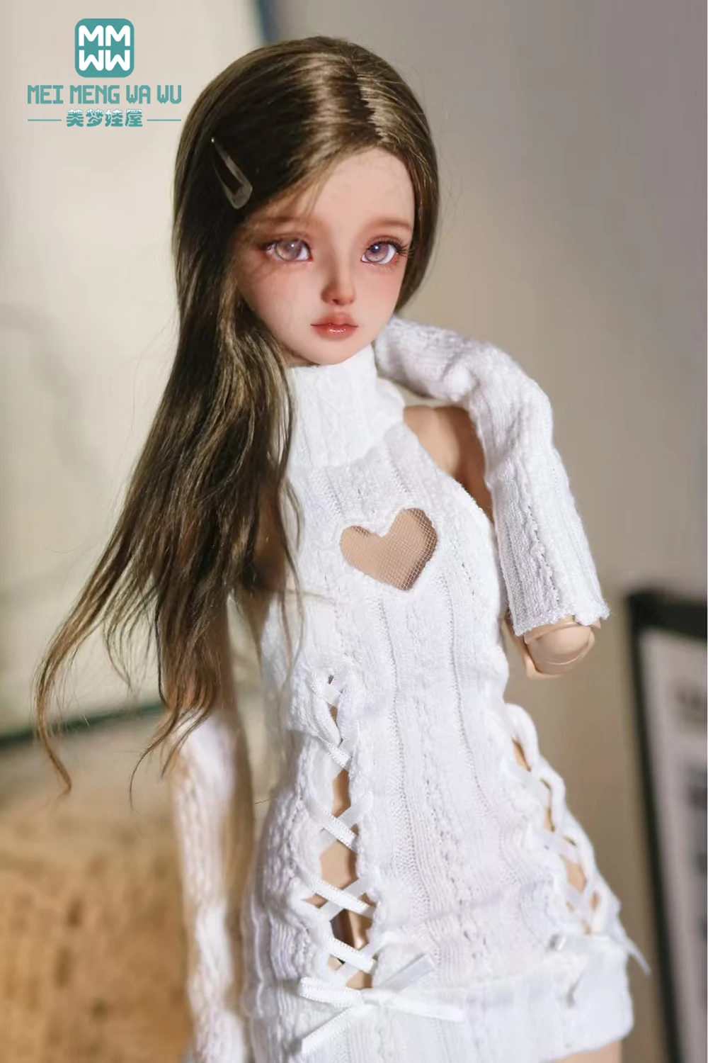 63CM 1/3 Large Bust BJD Doll Clothes DD SD DDL Fashion Backless Sweater Dress, Armholes Accessories Girl Gifts
