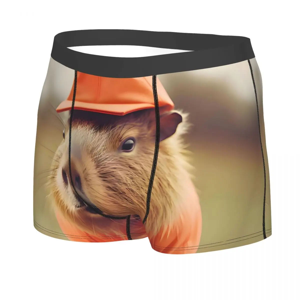 Custom Funny Capybara Popular Animals PatternUnderwear Men Breathable Boxer Briefs Shorts Panties Soft Underpants For Homme