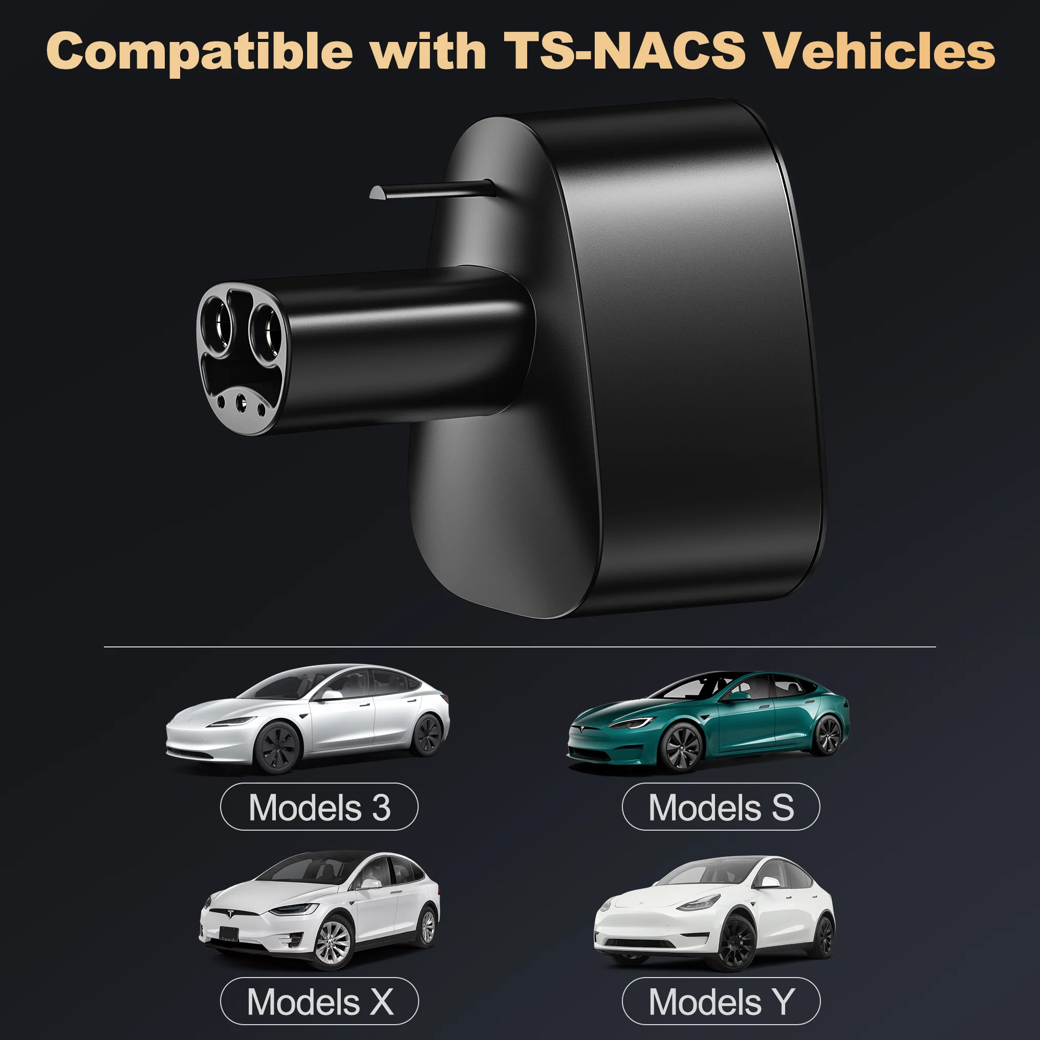 Feyree CCS1 a TS-NACS adattatore per Tesla Model 3,Y, S e X - NACS solo-ricarica rapida NACS con caricabatterie CCS1 CCS1 Combo