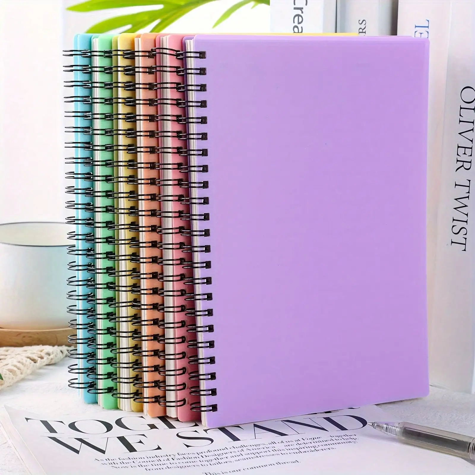 6pcs Spiral Notebooks Wide Ruled, No Bleed, A5 Macaron Colors Spiral Notebooks Lined For Work School Journal 480 Sheets/960 Pages, Employee Appreciation Gifts, Spiral Inspiration Notebook Thank You Bulk Father's Day Gifts SS260707113163809189703