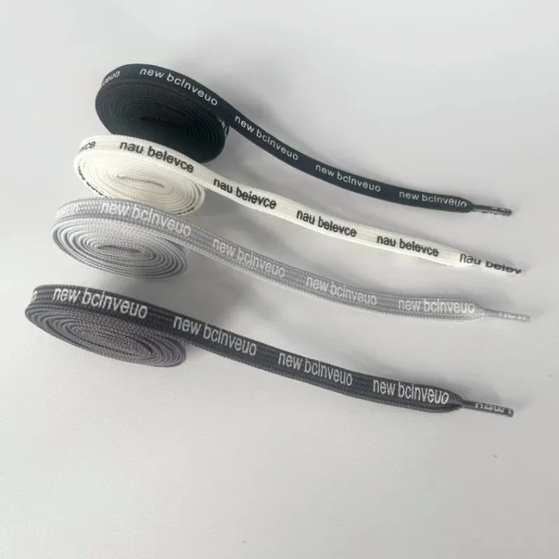 Printed Letter Shoelaces Trendy Casual Shoe Laces for Sneakers Four Color Options Fashion Accessory for Footwear Customization