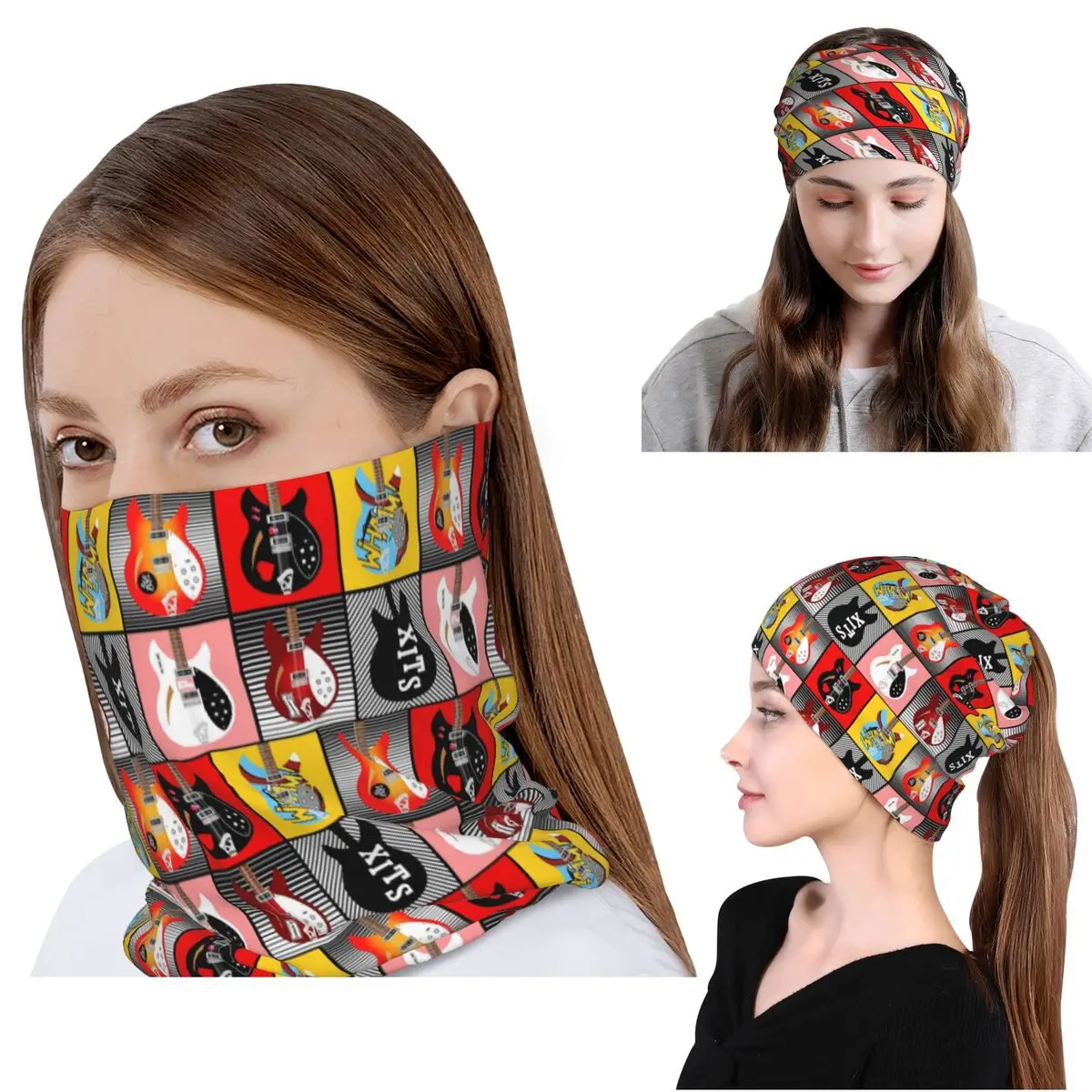 Paul Weller's Rickenbackers Bandana Neck Cover Mask Scarf Multi-use Headwear Beanies Hat for Men Women Adult Windproof