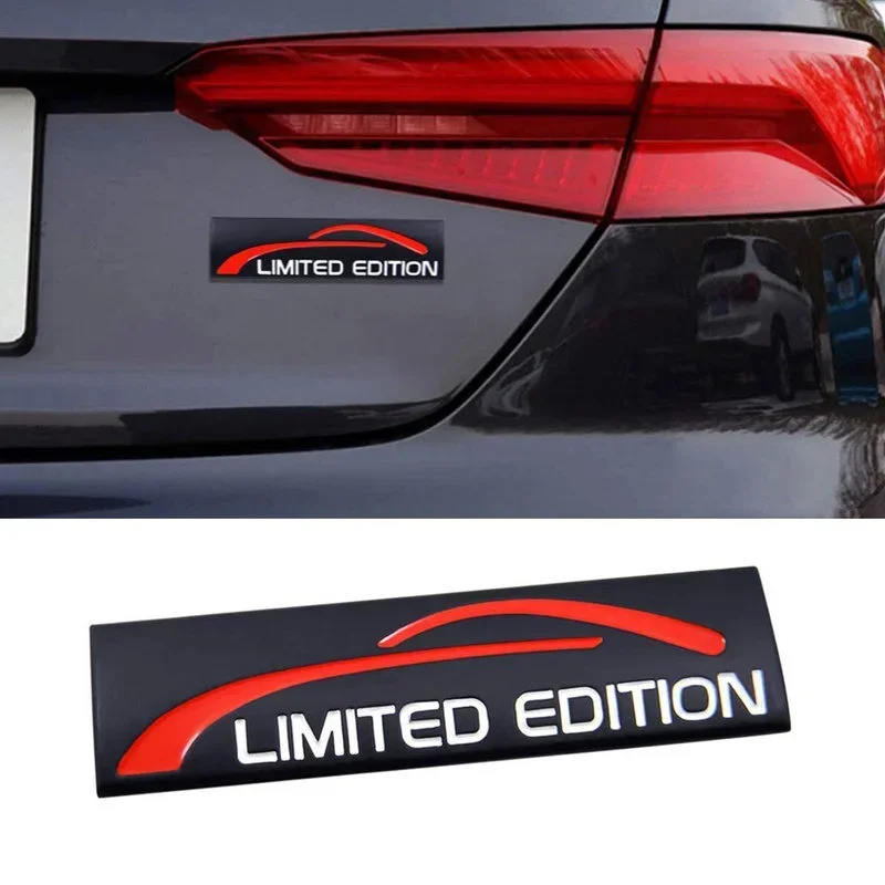 

1Pc Car Body Chrome Emblem Stickers Universal Car Rear Trunk 3D Limited Edition Badge Logo Decor Decal Auto Exterior Accessories