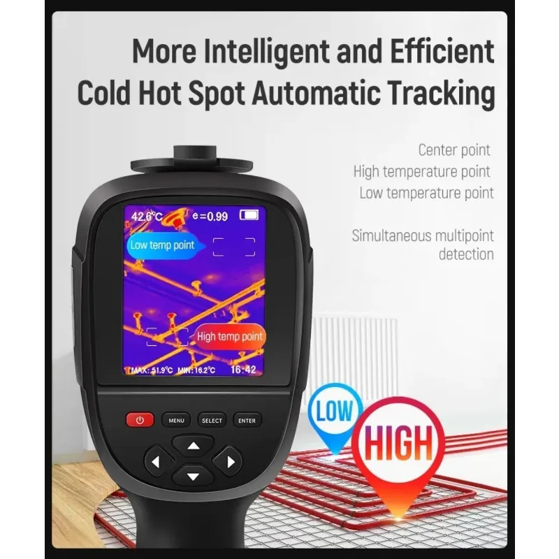 Thermal Imaging Camera, High 256x192 IR Resolution  HVAC, Electrical Detection, Plumbing, and Mechanical Maintenance