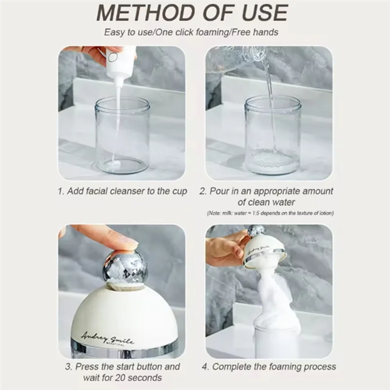 

A23F-Bathroom Desktop Foaming Maker Automatic Mini Washing Face Foamer Machine Large Capacity Container Foaming Maker