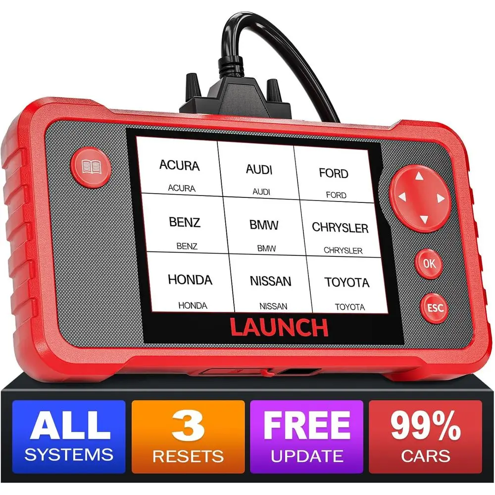 

CRP123 V2.0 Plus Elite 2 Scanner, 2025 New Full System Lifetime Free Update Scan Tool with 3 Reset Oil Service, Throttle Adaptio