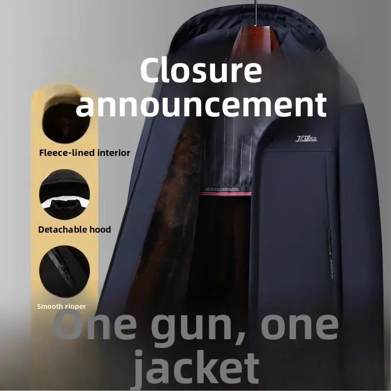 

Haining зимняя мужская меховая парка пальто Midlife Busin мужская одежда Jaet ort Sle Quanzhu бренд китайского производства