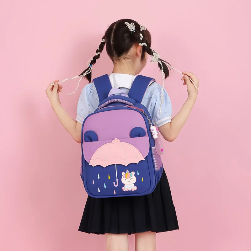 Personalized Embroidery Name Children\'s School Bag Cartoon Printing Kindergarten Opening Backpack for Boys and Girls Backpack