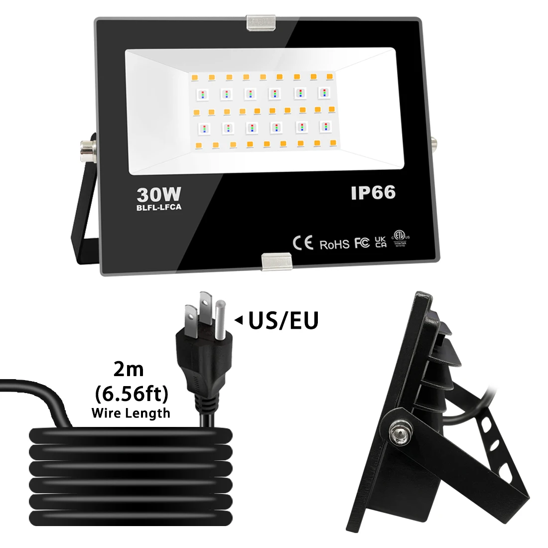 RGB LED Floodlight 30W Bluetooth Outdoor Smart Flood Light 110V 220V IP66 Waterproof Color Changing Spotlight APP Group Control