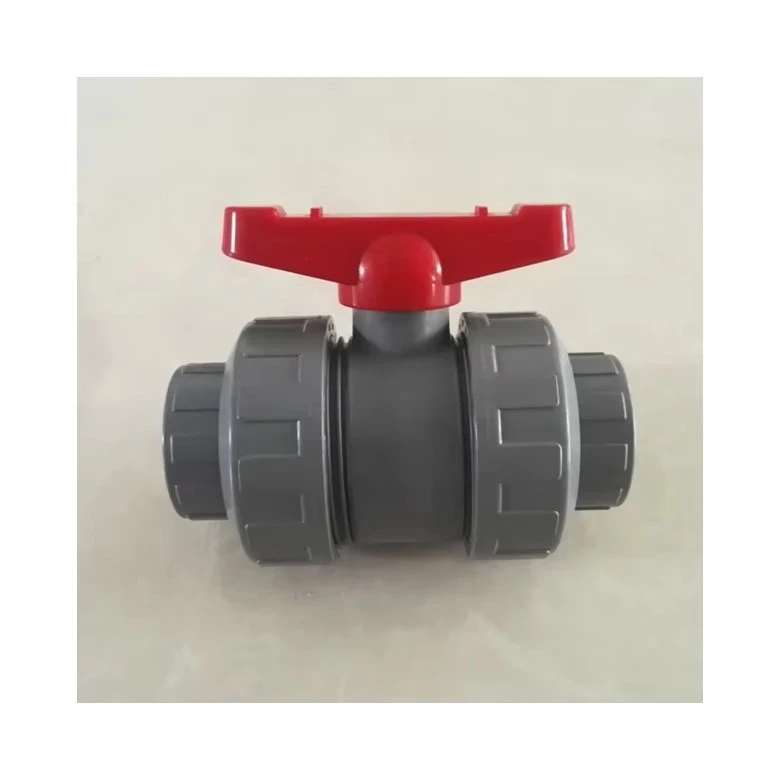 جودة عالية صفر تسرب DN15 إلى DN100 PVC UPVC CPVC البلاستيك 2 طريقة المحرك الهوائي صمام كروي ذو حواف