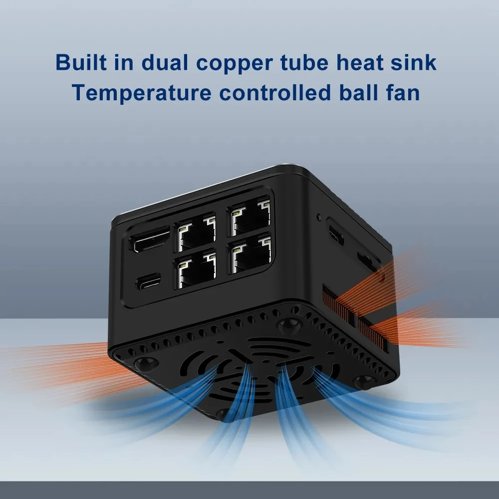 Topton Router Super Mini, Soft Router M1 12 Gen Alder Lake i3 N305 N100 4x Intel 2.5G LAN Firewall Mini PC tipe-c Proxmox pfSense ESXi