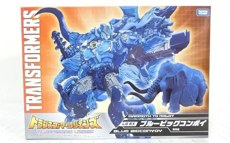 Original Takara Zugabe Biest Kriege Cyber toron großen Konvoi Slammoth Mammut zu Roboter blau LG-EX Transformation Spielzeug