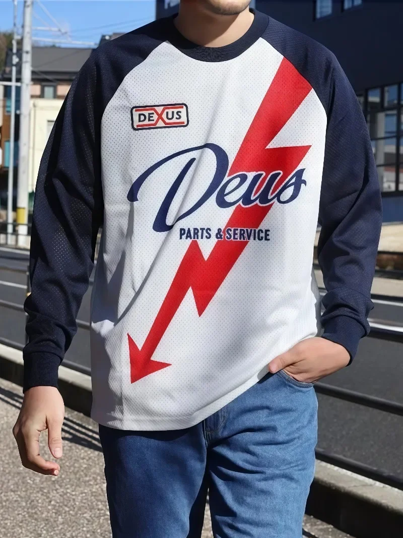 تي شيرت لركوب الدراجات النارية بطباعة ثلاثية الأبعاد للجنسين بأكمام طويلة وسريع الجفاف ومريح #2