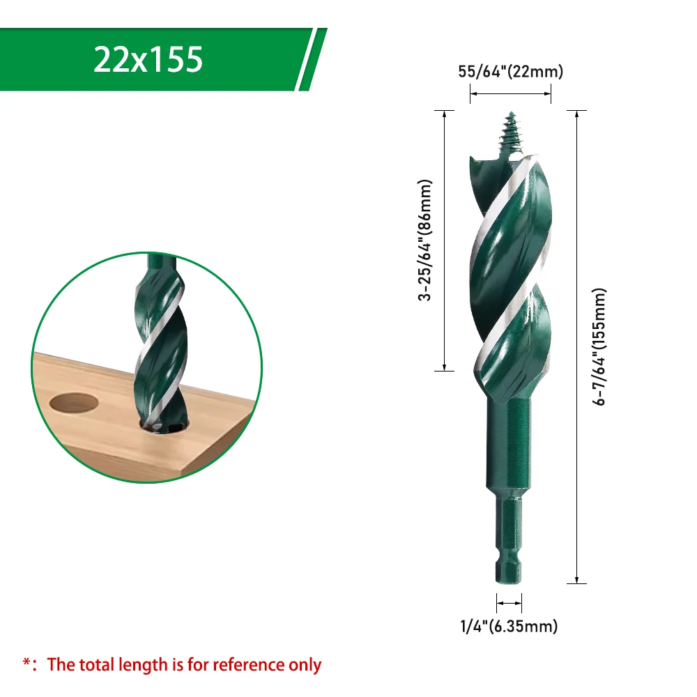 LAVIE 3-Schneiden-Senkbohrer 6-35mm, 155/230mm Länge, Elektrowerkzeug-Zubehör für Holzbearbeitung & Lochvergrößerung – Detail 17