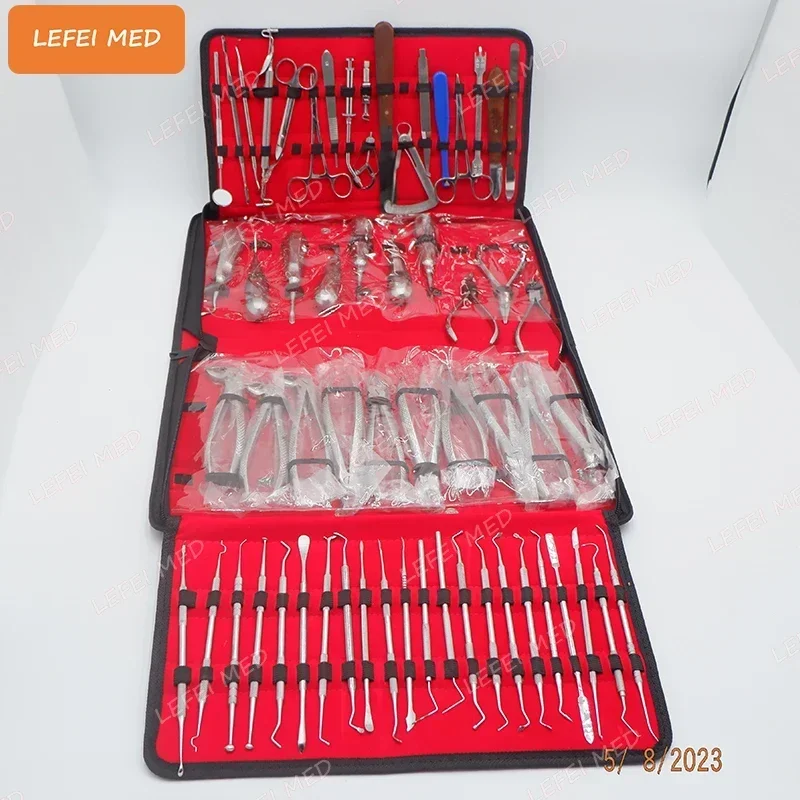 LF221DD dentist kit set Dentist Approved Professional dentals tools instruments 60 PARTS  oral dentals surgery instruments set