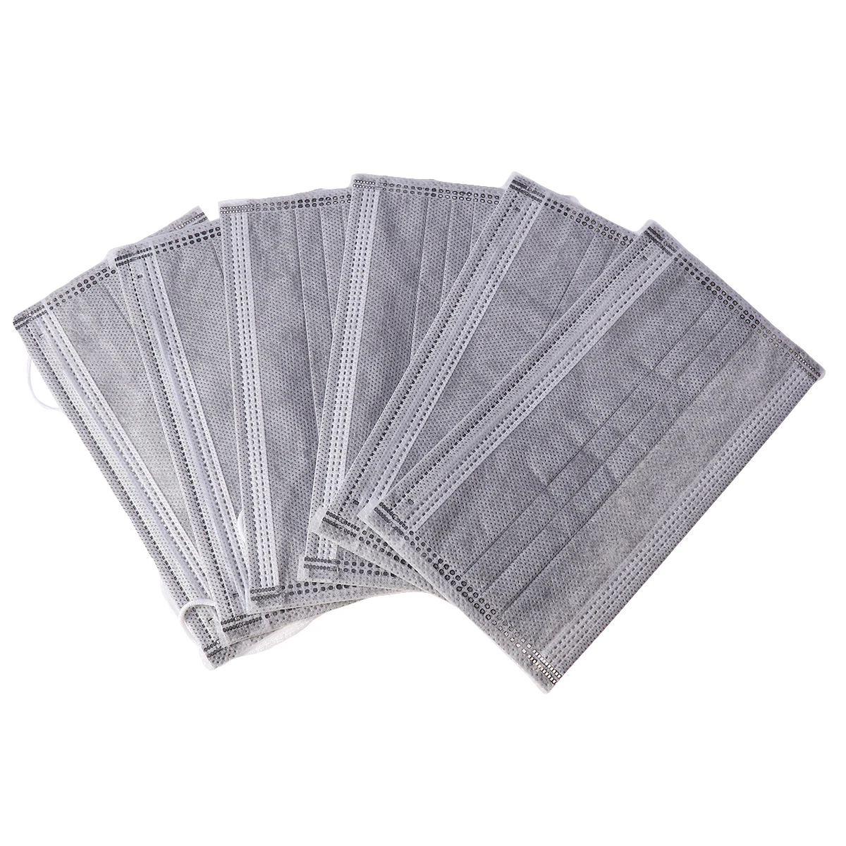 

50 Pcs Activated Carbon Mask Dust Gauze Disposable Protective Nonwoven Grey Practical