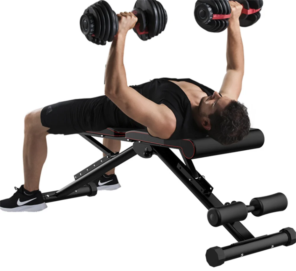 Home Fitness Equipment Home Supine Board Multi-angle Foldable Fitness Aids Adult Multi-function Dumbbell Bench Abs Board