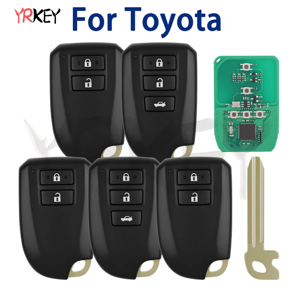 5PCS Car Remote Key 2 Buttons 8A Chip P4 39 FCC BS1EW BS2ET 312/314 433/434mhz Car Key For Toyota YARIS L VIOS 0010 0011 0182