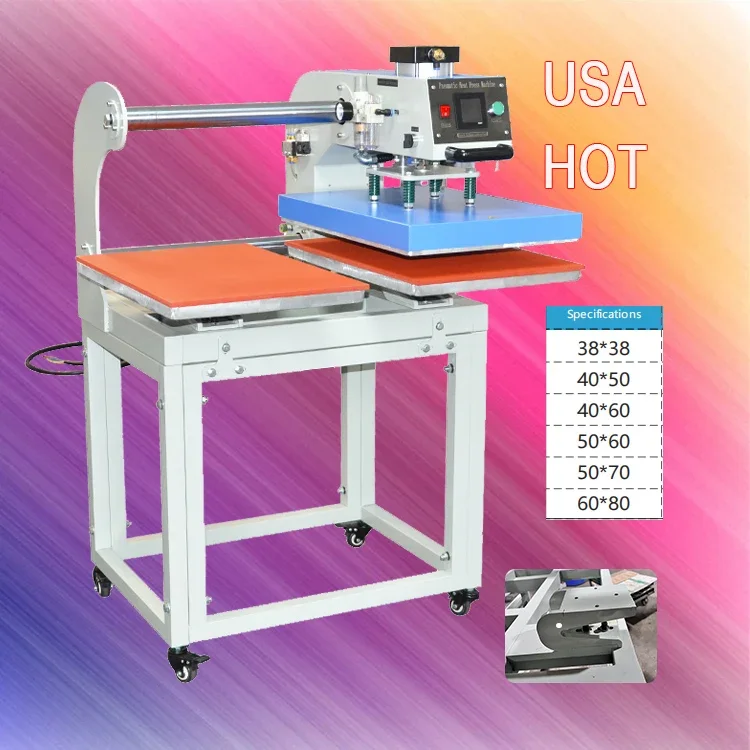 tee shirt t shirt printing industrial automatic auto digital double station heat press transfer machine for t-shirt 16 24