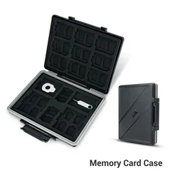 JJC 45 Slots Waterproof SD Card Case Micro SD Card Holder TF/ CF/ XQD/ CFexpress Type A/B Memory Card Storage Box with Card Tool