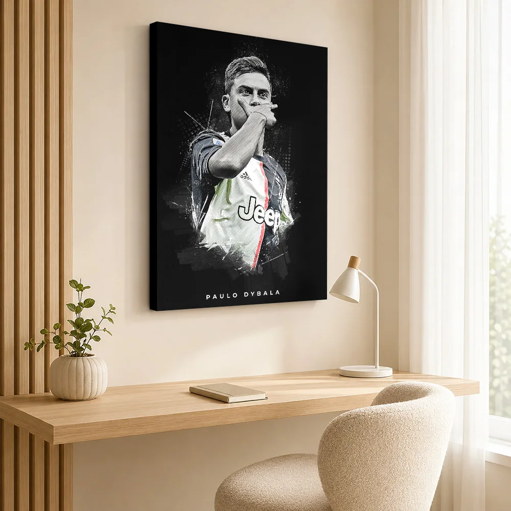 Paulo Dybala Canvas Print Poster Personalized Photo Modern Aesthetic Wall Paintings Decoration for Bedroom Gift for Collectors
