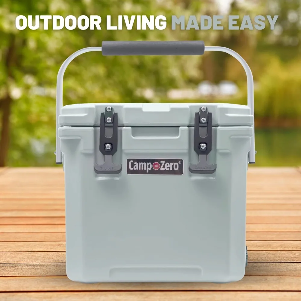 Baú de gelo rígido portátil de 12,6 quartos para bebidas, almoço, praia, piqueniques, barco, camping e viagens