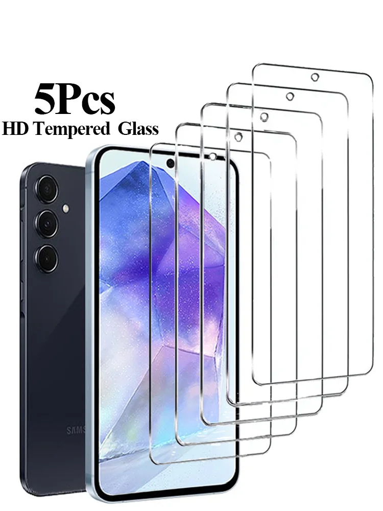 HD Screen Protector for Samsung S23 A55 A35 A54 S25 Tempered Glass for Samsung S24 S21 S22 mica Gala