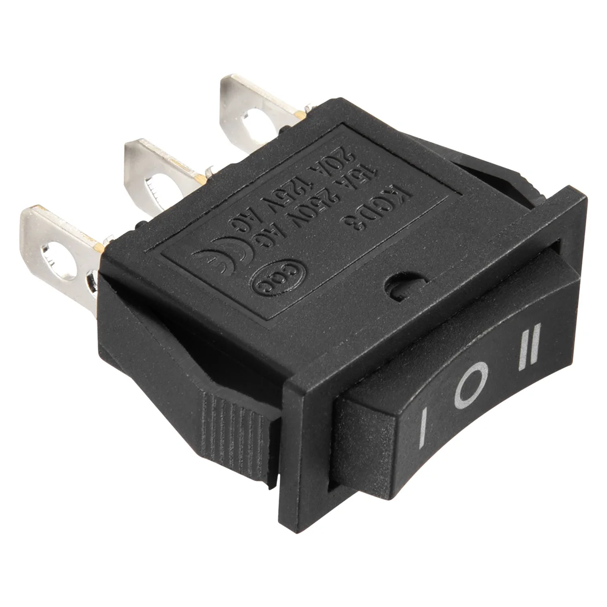 N09R AC15A/250V 20A/125V 3 Pin SPDT ON-OFF-ON 3 Position Snap Rocker Switch