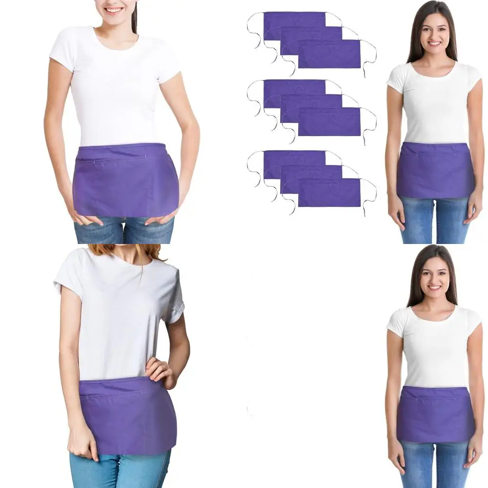 

Poly Cotton Bib Aprons, Set of 3, 10 Patches, Suitable for Commercial and Home Kitchens