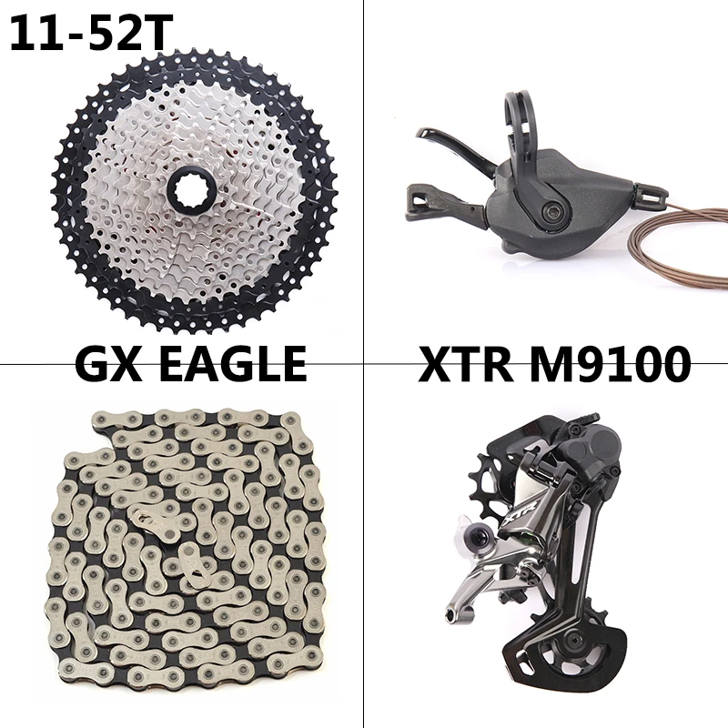 SRAM XO1 X01 EAGLE 1x12 Speed MTB Bicycle Groupset,10-52T,XTR,M9100,10-51T,Trigger Shifter Lever,Rear Derailleur,SGS Bike Kit