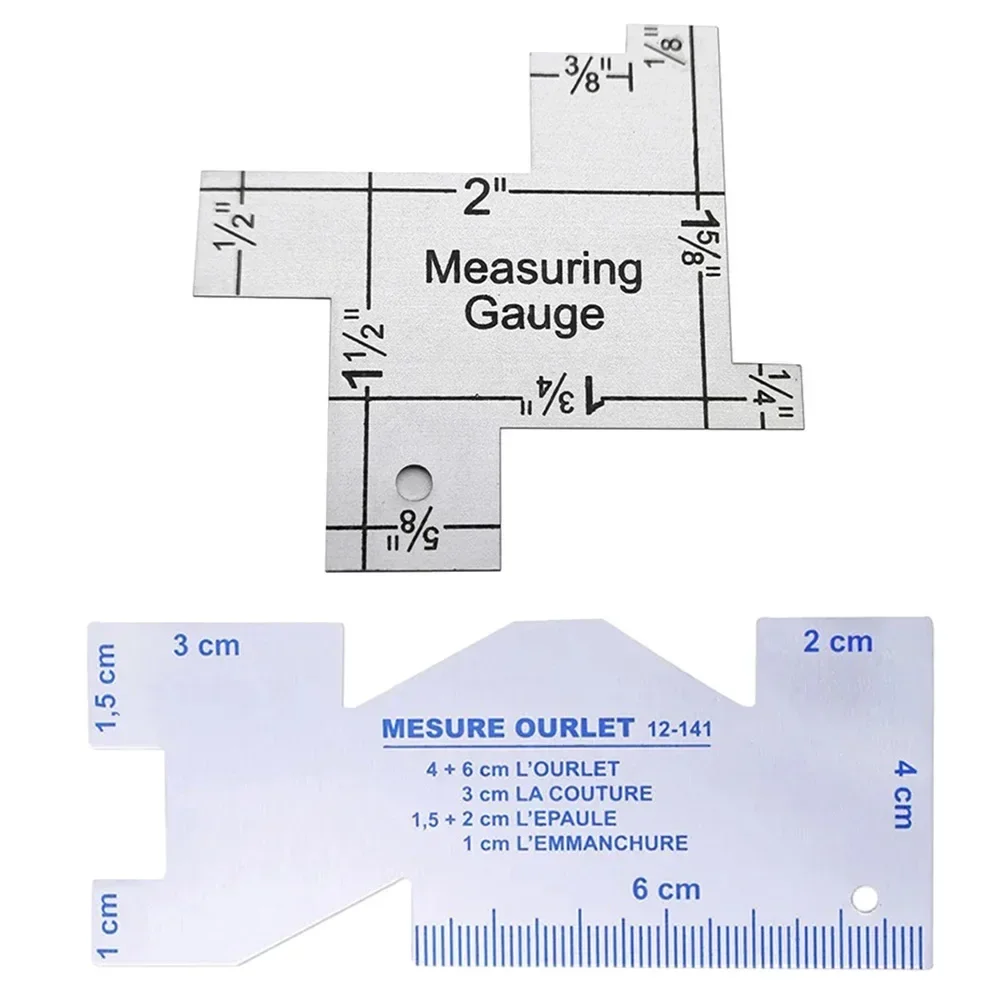 Precision Seam Measuring Gauge Metal Quilting Tailor Ruler Template Sewing Ruler For DIY Patchwork Quilting Craft Accessories