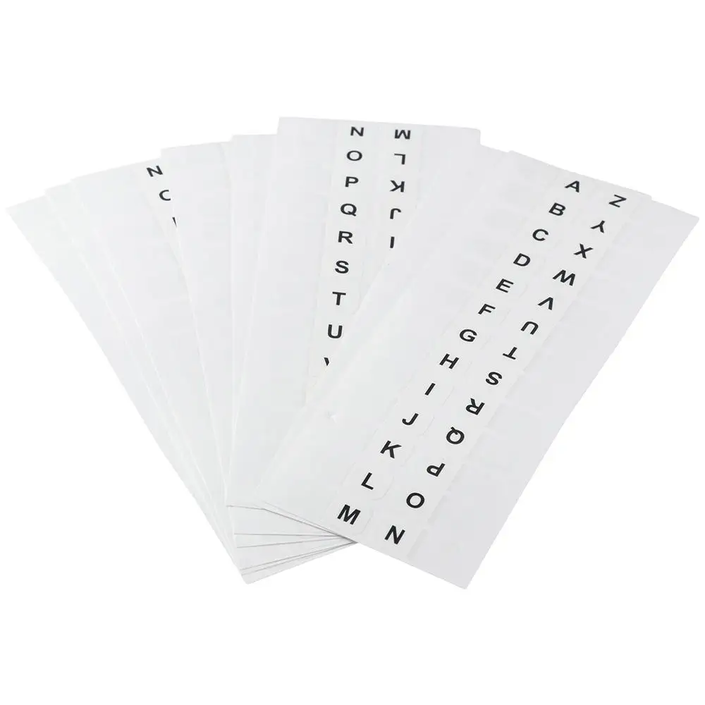 208PCS A-Z Sticky Tabs, White Alphabet Index Tabs, Self-Adhesive Book Tabs for Dictionary,Notebooks,Files