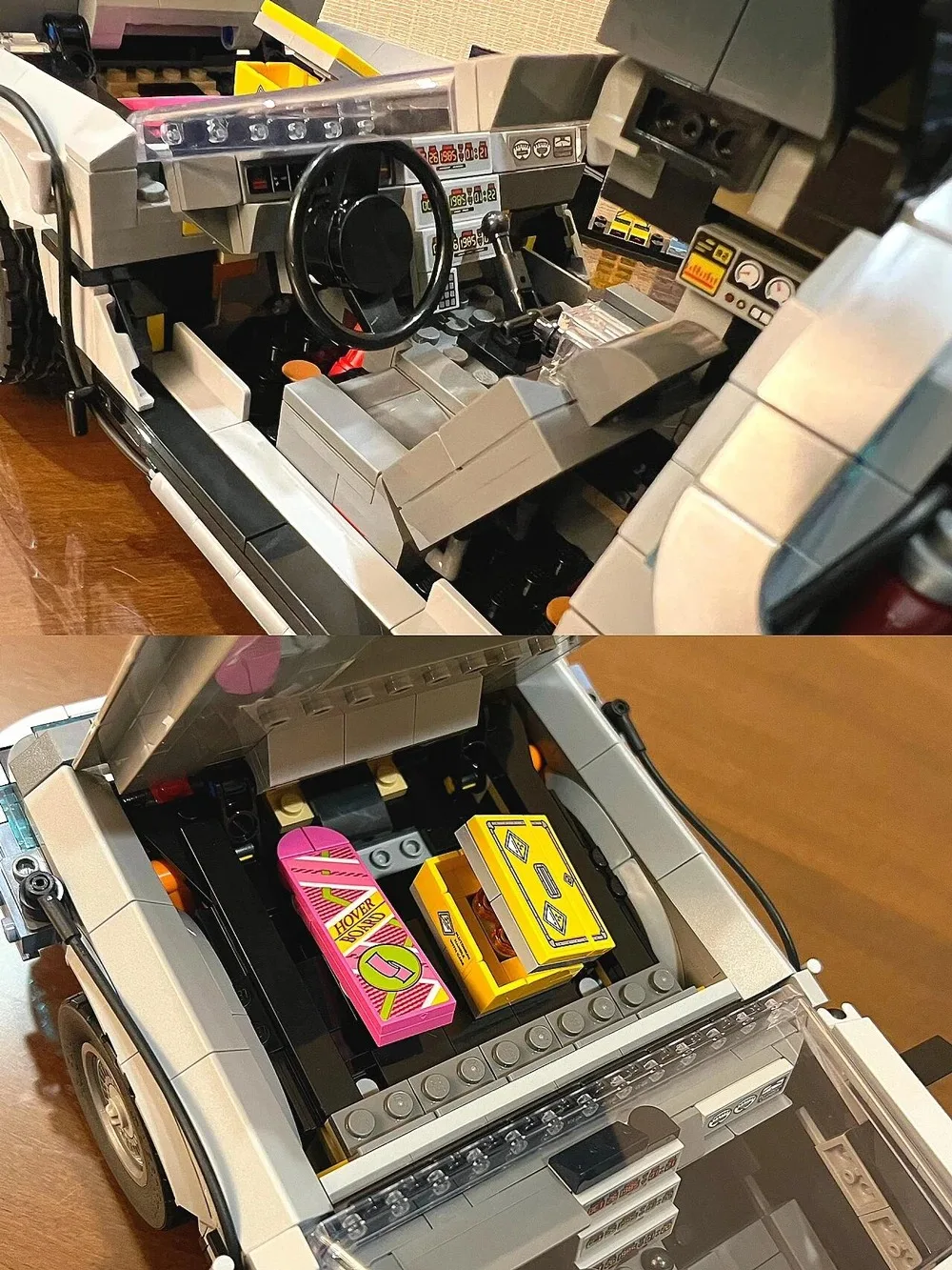 新しい 1872 ピース タイムマシン組み立てセット - レトロな未来的な車モデルキット、10300 と互換性あり、DIY SF 映画コレクタブルギフト