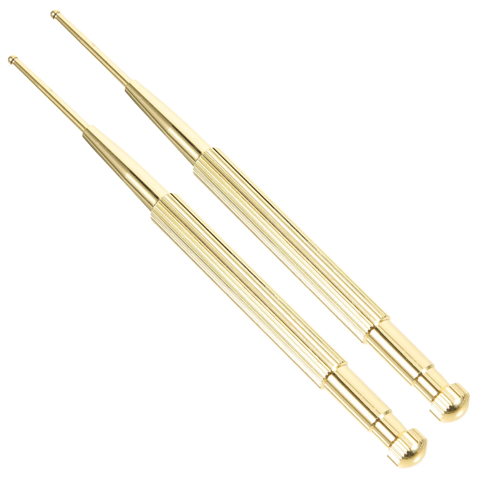 

2pcs Acupuncture Point Probe Copper Ear Seeds Tools Therapy Pen Spring Loaded Durable Practical Meridian Trigger Pain