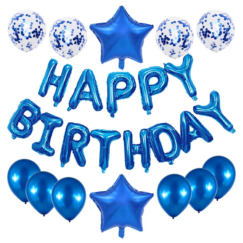 25pcs Birthday Balloon Rose Gold Color Foil Letter Balloons Set Happy Birthday Decoration Globos Kids Party Supplies - Image 4