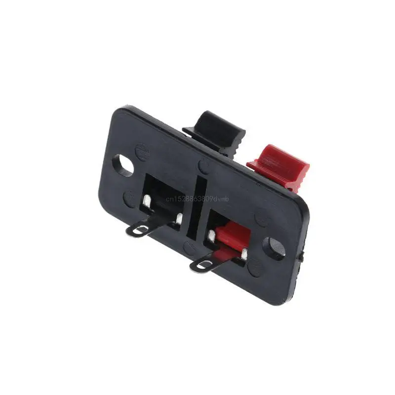 10PCS Spring Clip WP2-4 Stereo Speaker Plate Terminal Strip Board 2 Way 2 Position Binding Socket Block Push Type