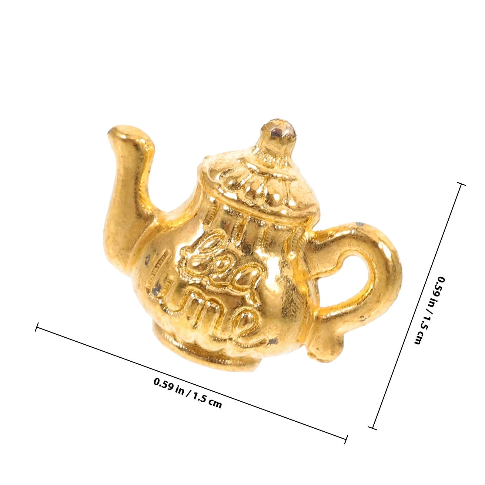 1 Zestaw Miniaturowych Metalowych Akcesoriów do Herbaty, Zestaw Herbaciany w Stylu Vintage, Mini Akcesoria Kuchenne do Zabawy w Udawanie, Realistyczny Wystrój, Małe