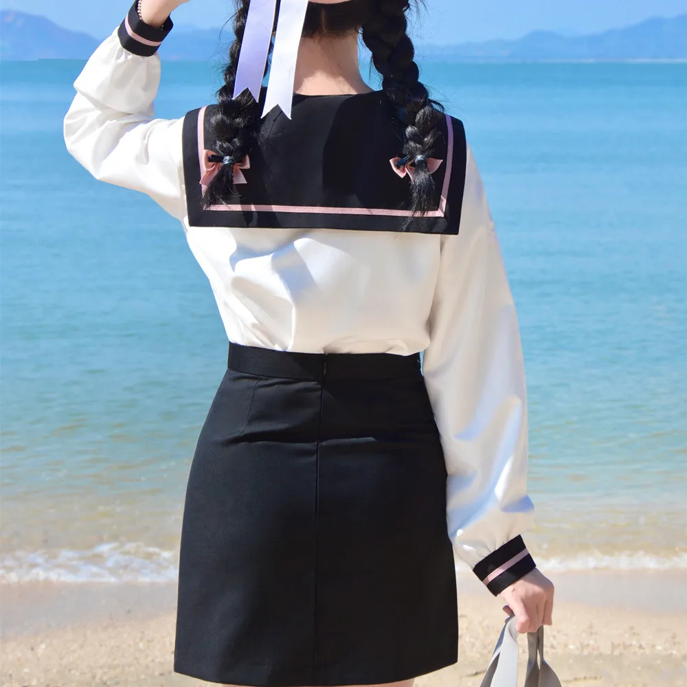 Uniforme escolar coreano Jk para niña, Seifuku de manga larga, ropa escolar de clase japonesa para estudiante de secundaria, traje de marinero para mujer, S-XL