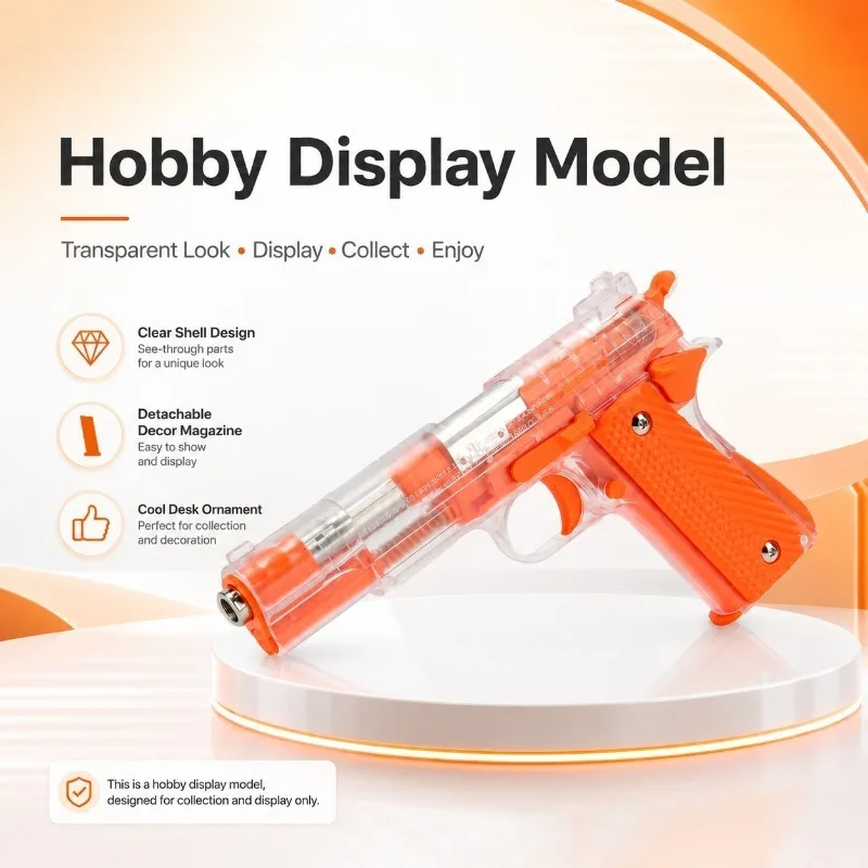 M1911 Shape Decorative Display Model Split Design Stable Base Indoor Collectible Leisure Ornament Set