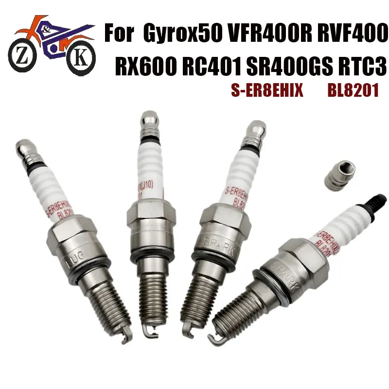 

1/4 шт. S-ER8EHIX мотоциклетная свеча зажигания для Gyrox50 VFR400R RVF400 RX600 RC401 SR400GS RTC3 Lridium Platinum свеча зажигания