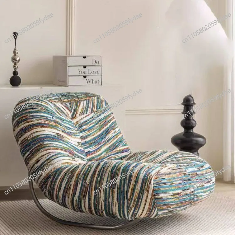 Balcony Leisure Single Chair Living Room Internet Celebrity Iron Art Vintage Rocking Chair Lazy Sofa