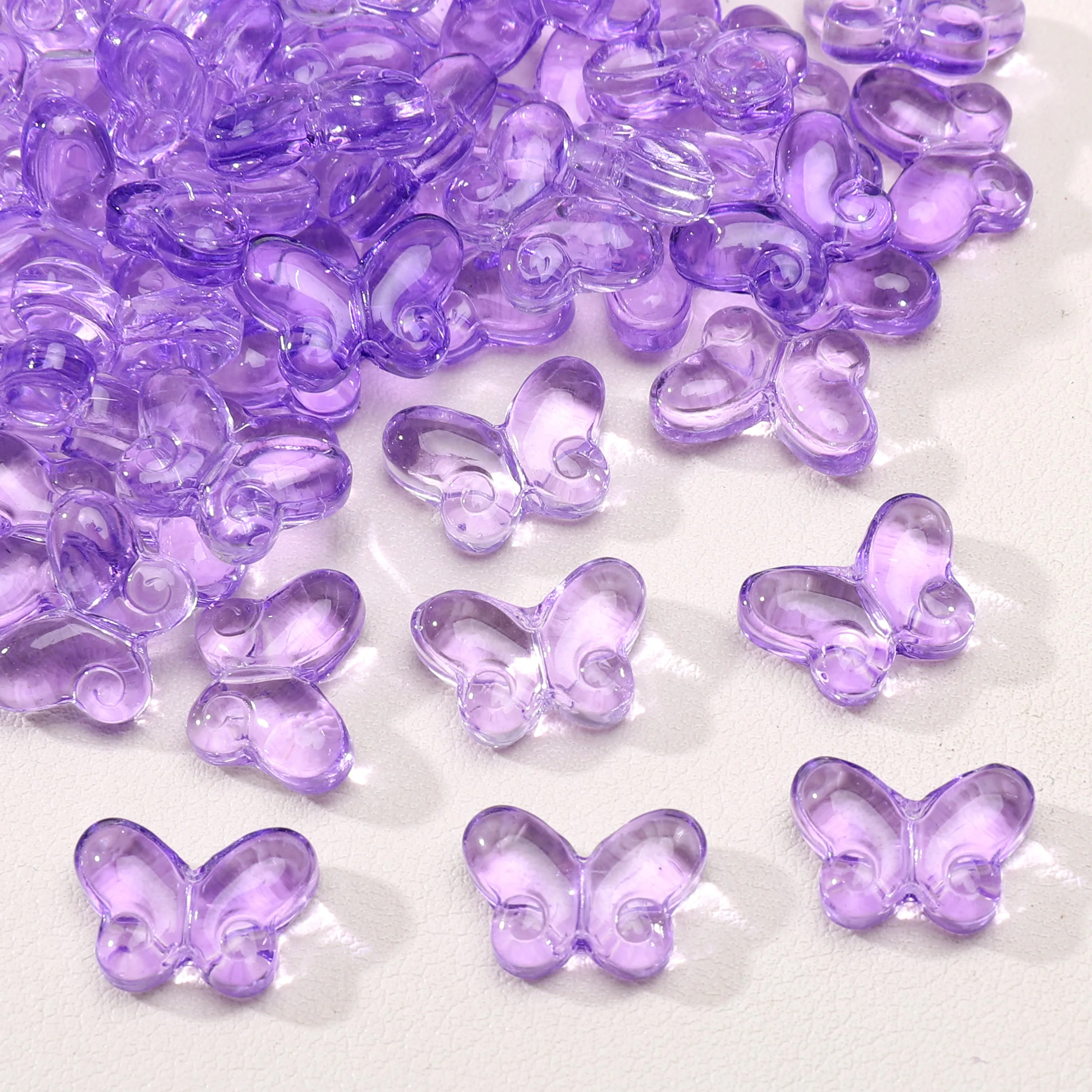 10 Stück/Lot 14x10mm Niedliche Bunte Schmetterlingsförmige Glasperlen Lose Abstandhalterperlen für DIY-Herstellung von Halsketten und Armbändern – Detail 6