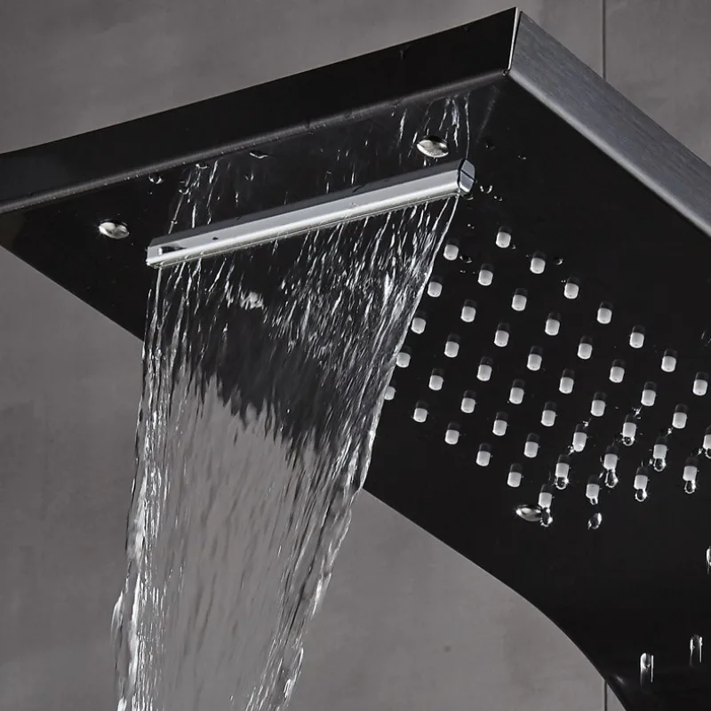 5-speed Shifting Shower Trim System Wall Mounted Handheld Side Spray Features Shower System Stainless Steel Bathroom Fixture view 3