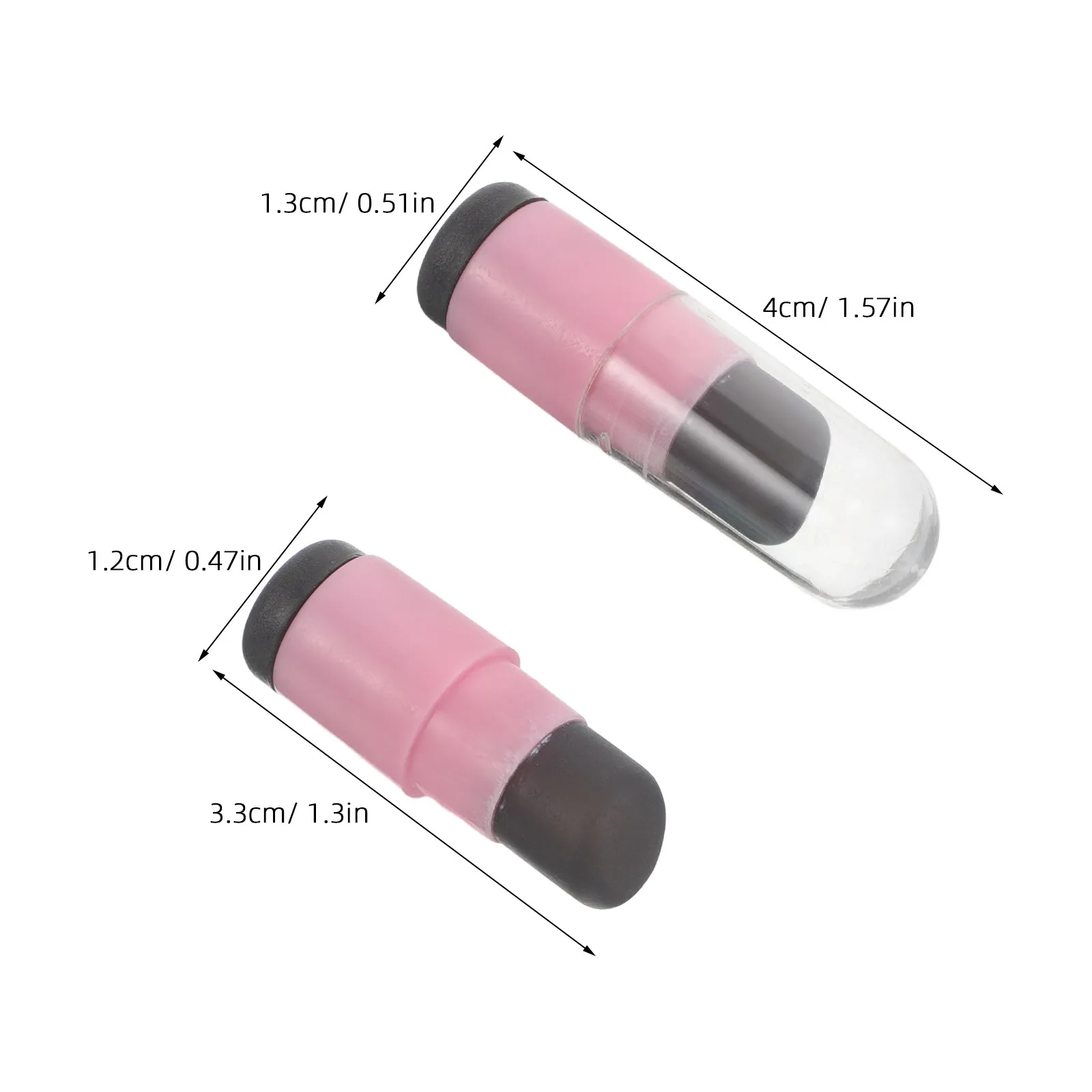 10Pcs Silicone Lip Brush Small Round Head Applicator Cap Portable Travel Reusable Mini Makeup Brush for Lip Gloss Balm Concealer