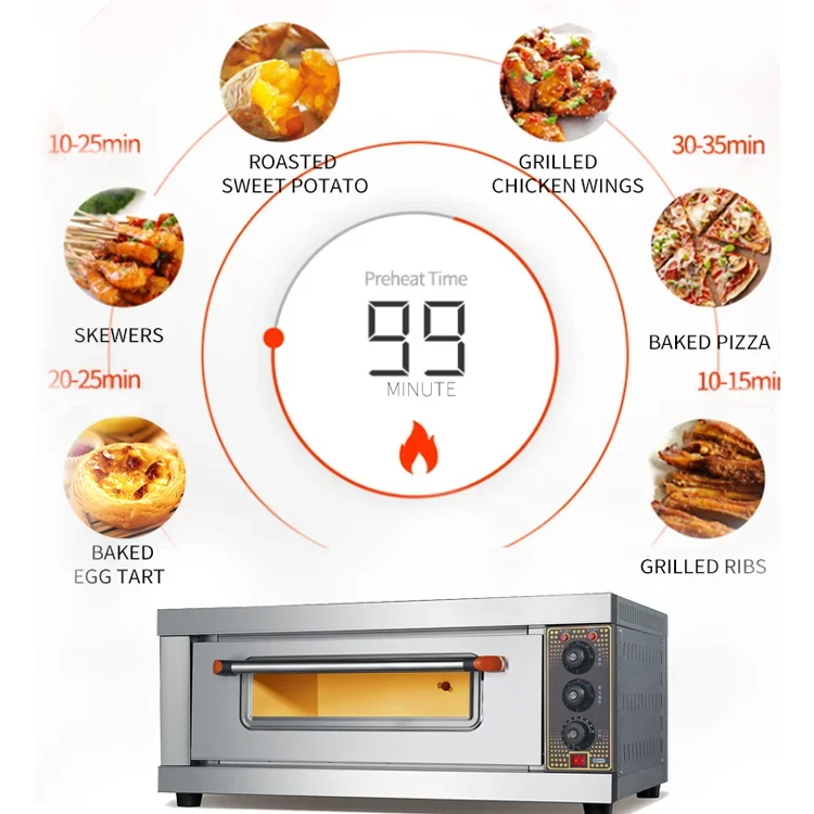 Коммерческая печь для пиццы высокого качества, теплый внутренний таймер, печь для выпечки, электрическая печь для выпечки из нержавеющей стали, цены