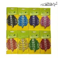3-32pcs Car Air Freshener Natural scented tea paper Cone Hanging Ocean Lemon perfume fragrance Leaf Shape car accessories