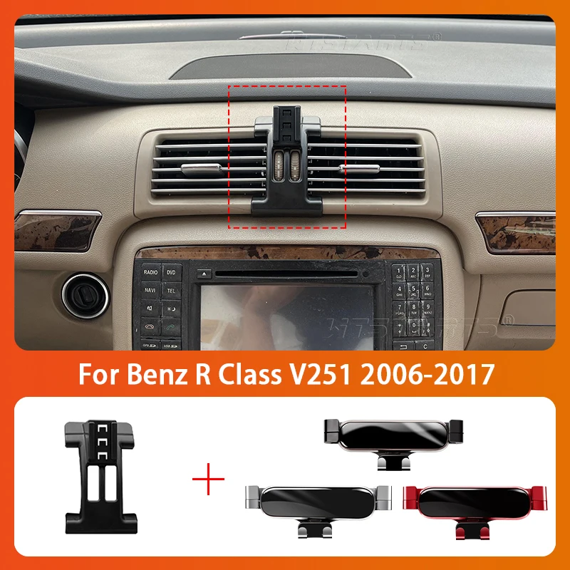 

Car Mobile Phone Holder For Mercedes Benz R Class V251 2006-2017 360 Degree Rotating GPS Special Mount Support Accessories