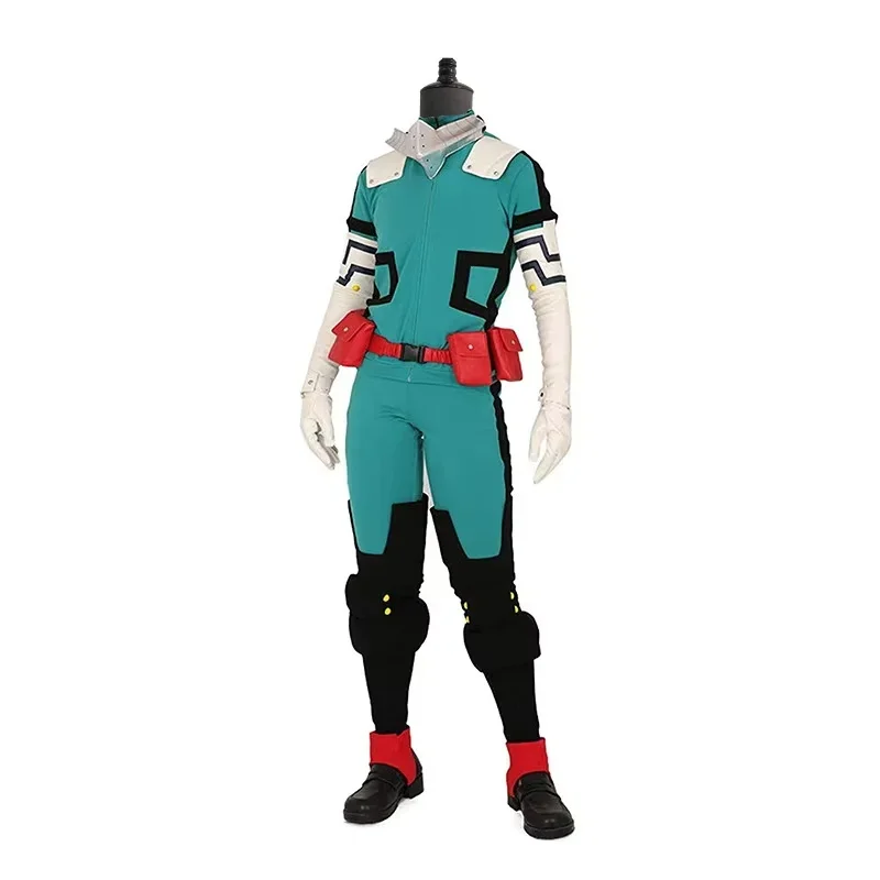 Anime Figures My Hero Academy Izuku Midoriya Cosplay Costume Deku Battle Cosplay Wig Halloween Costume Carnival Unisex Set