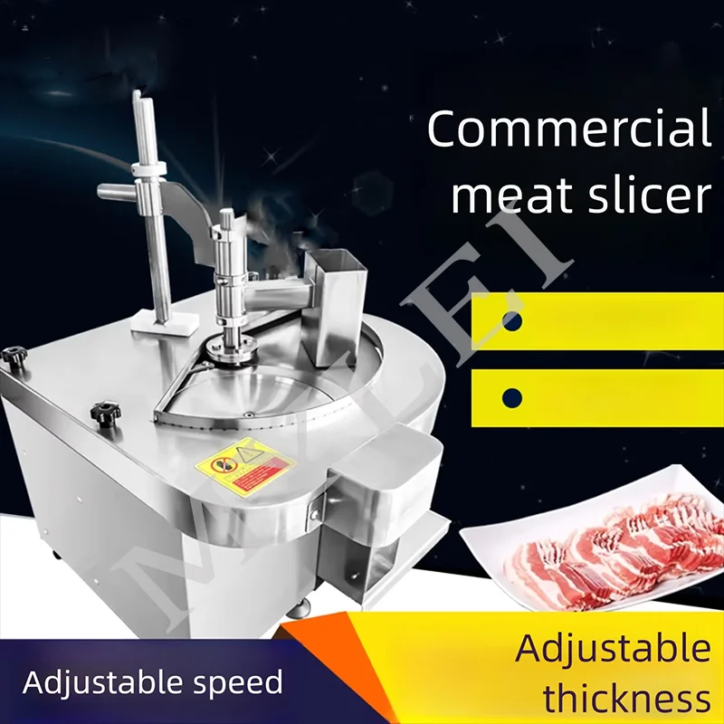 High Efficiency Electric Meat Slicer Commercial Grade Fully Automatic Adjustable Thickness 220V Fresh Meat Cutting Machine