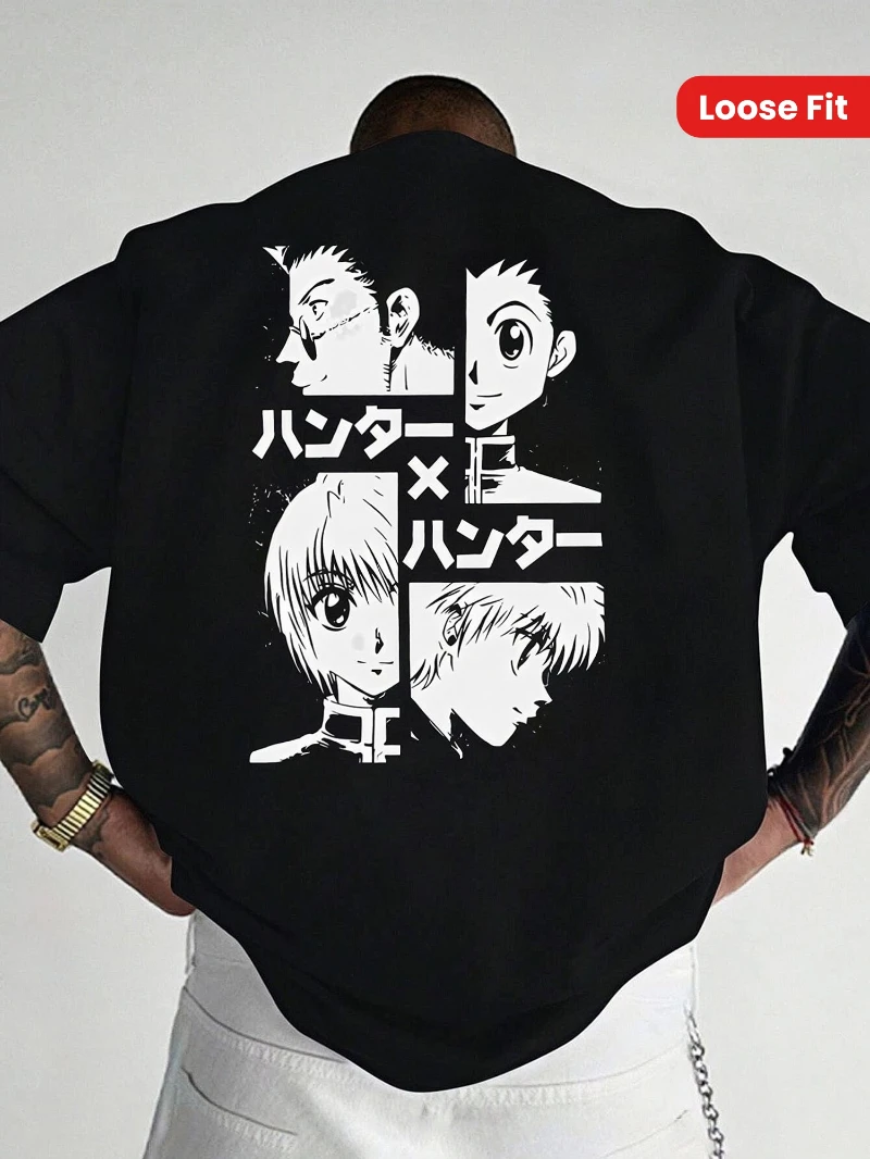

Japanese Animation Summer New Design Pure Cotton High-quality Men's T-shirt Loose Full Size Fan Gift Y2K Harajuku